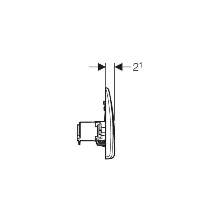 Spültaste für Urinal Geberit Basic, ręczny - weiß