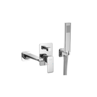 Badewannenset Excellent Keria, Unterputz, mit Auslauf i Handbrause Dusch-, Chrom