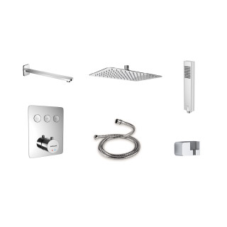 Set prysznicowo-wannowy Excellent Krotos, Unterputz, Armatur thermostatisch, 2 wyjścia wody, Chrom