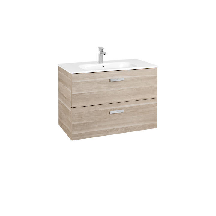 Set łazienkowy Roca Unik Victoria Basic, 70x46cm, 2 szuflady, Birke