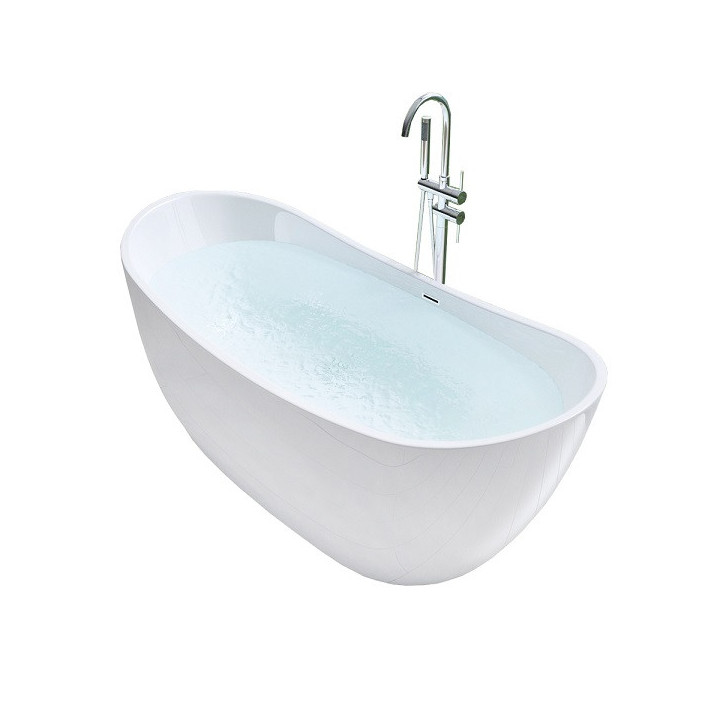 Badewanne freistehend Rea Ferrano, 170x80cm, Acryl-, weiß