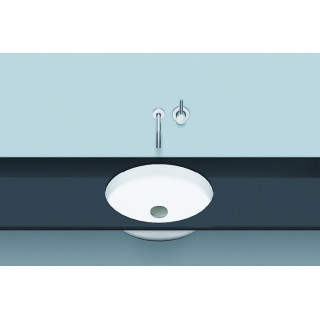 Unterbauwaschtisch Alepe Unisono KE-Series, rund, 394mm, ohne Überlauf, UB.KE400, weiß