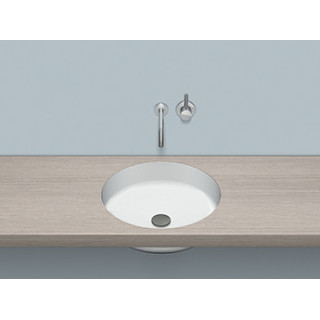 Unterbauwaschtisch Alepe Sondo SO-Series, rund, 444mm, ohne Überlauf, zum Einbau pod warstwą laminatu, UB.SO450.1, weiß