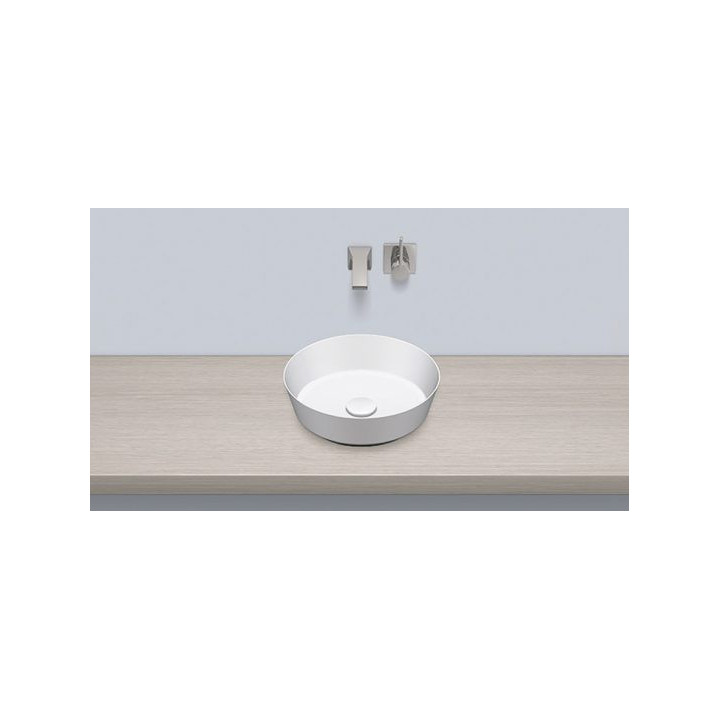 Waschtisch, misa zum Aufsetzen Alape GS-Series, rund, 360mm, ohne Überlauf, SB.K360.GS, weiß