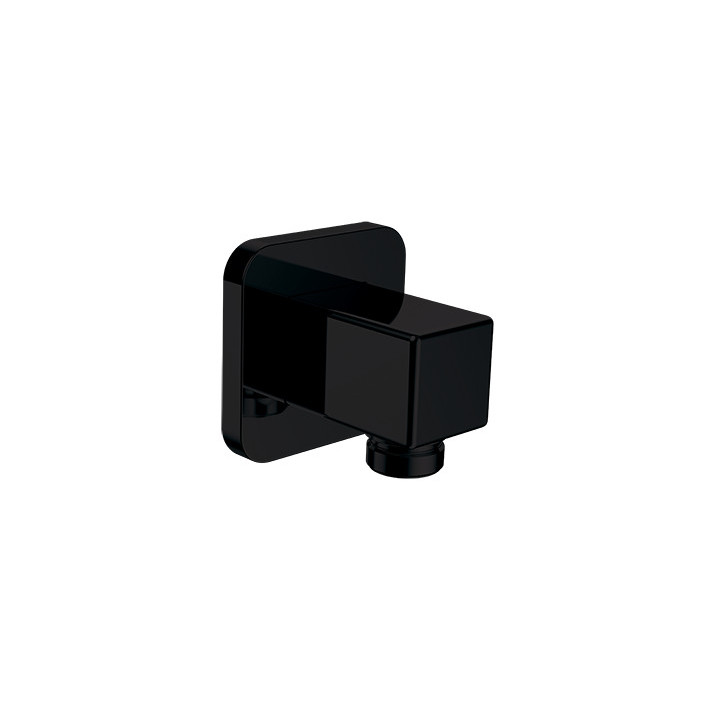 Anschlussbogen Omnires, 6x6cm, 1/2", mosiężne, schwarz