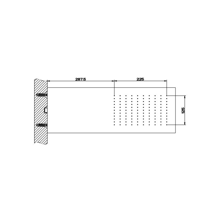 Kopfbrause Gessi Tondo 200, montaż do ściany, 3mm grubości, mirror steel