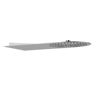 Kopfbrause Gessi Quadro 200, montaż do ściany, 3mm grubości, mirror steel
