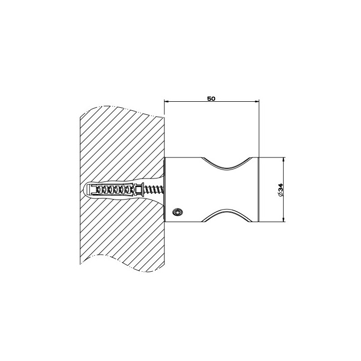 Przyłącze wody Gessi Inciso, G1/2", Rosette 65mm, Chrom