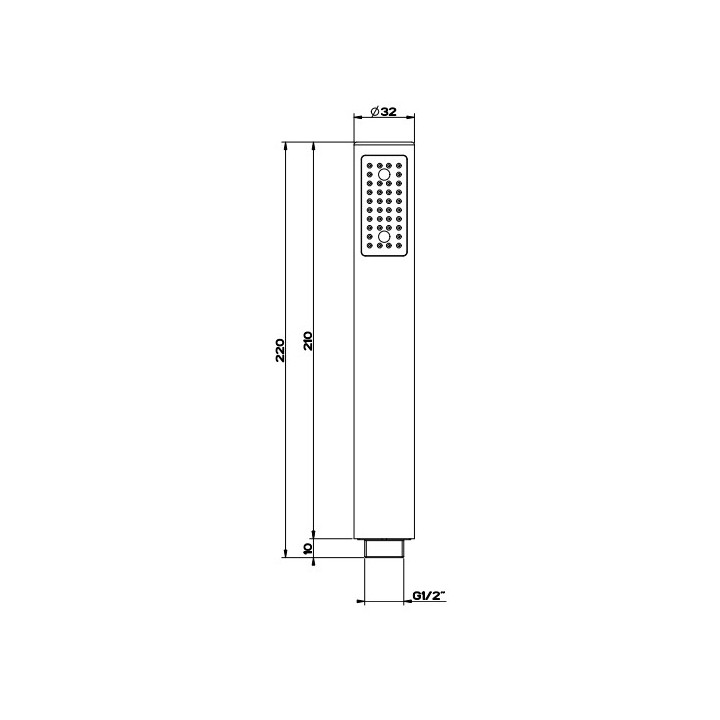 Halter prysznicowy Gessi Inciso, zur Wandmontage, regulowany, Chrom