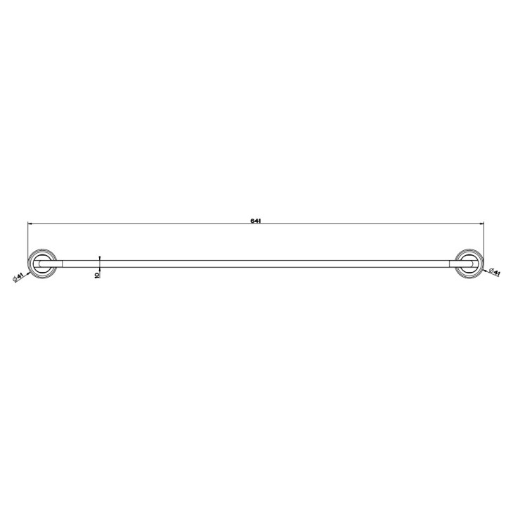 Reling Handtuch- Gessi Inciso, zur Wandmontage, 45cm, Finish Chrom