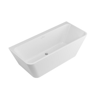 Badewanne freistehend zur Wandmontage Excellent Lila 2.0, 170x75cm, Acryl-, z Überlauf, weiß