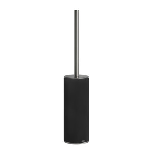 Bürste WC Gessi 316, zur Wandmontage, schwarz Behälter, Finish gebürsteter Stahl