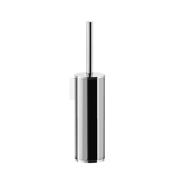 Bürste WC Gessi 316, zur Wandmontage, schwarz Behälter, Finish gebürsteter Stahl