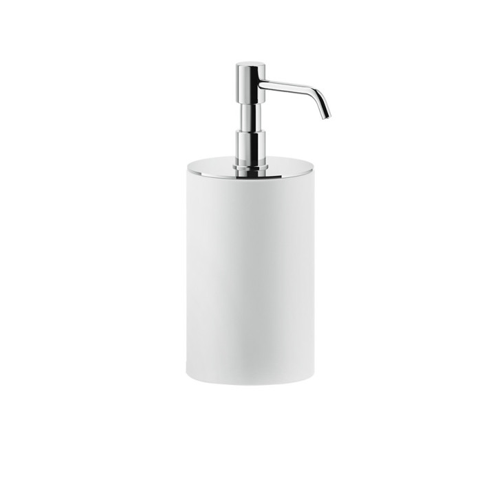 Seifenspender w płynie Gessi Rilievo, zur Wandmontage, weiß, Finish Chrom