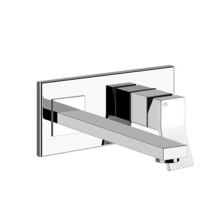 Waschtischarmatur Gessi Rettangolo K, zur Wandmontage, Auslauf 207mm, element Aufputz-, Chrom