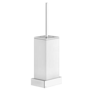 Bürste WC Gessi Ovale, zur Wandmontage, weiß, Finish Chrom