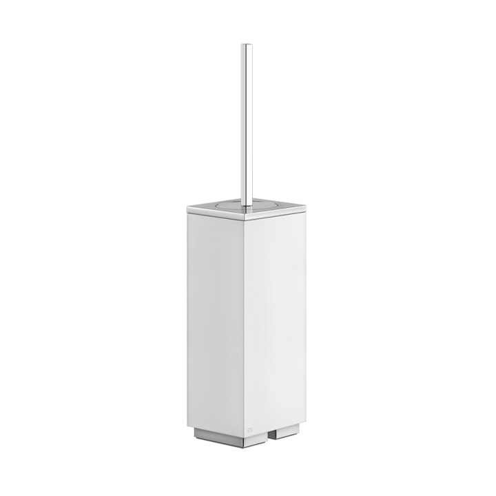 Bürste WC Gessi Rettangolo, zur Wandmontage, weiß, Finish Chrom