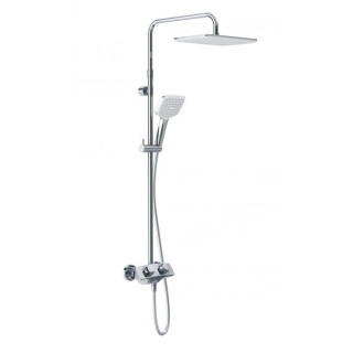 Dusch-set Kludi Logo Dual Shower, Armatur thermostatisch, Aufputz-, Chrom