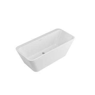 Badewanne freistehend zur Wandmontage Excellent Lila 2.0, 150x72cm, Acryl-, z Überlauf, weiß