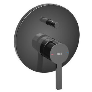 Wannenbatterie Roca Naia Black, Aufputz, 2 wyjścia wody, schwarz
