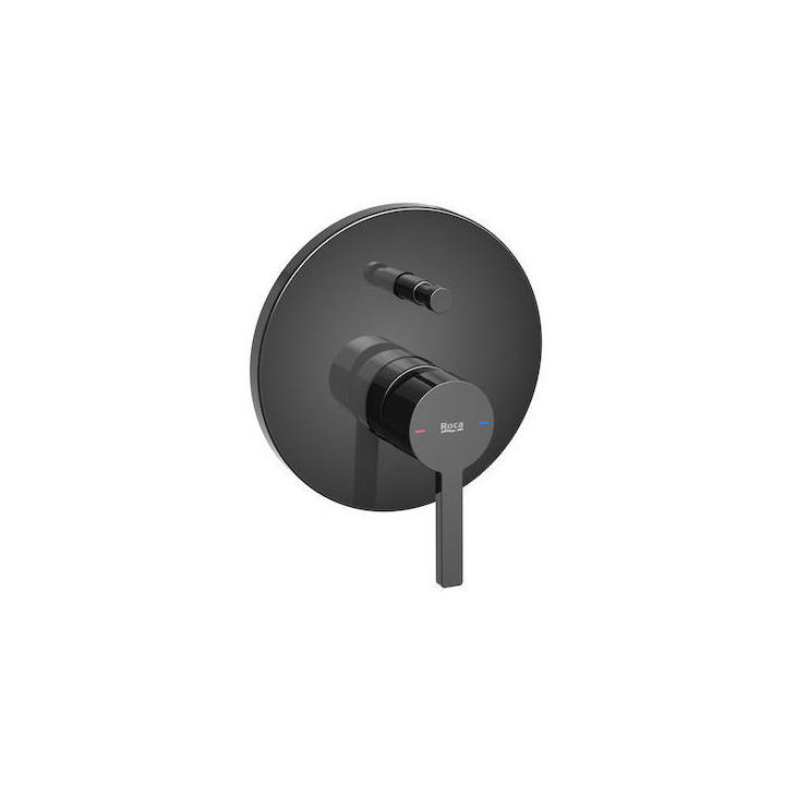 Wannenbatterie Roca Naia Black, Aufputz, 2 wyjścia wody, schwarz