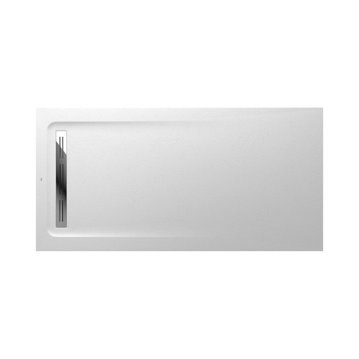 Duschwanne rechteckig Roca Aquos, 1400x800mm, ultracienki, Stonex, weiß