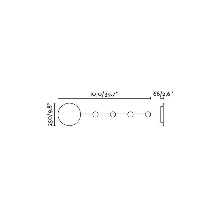 Wandleuchte / Halter na ubrania HAN 01000 Faro