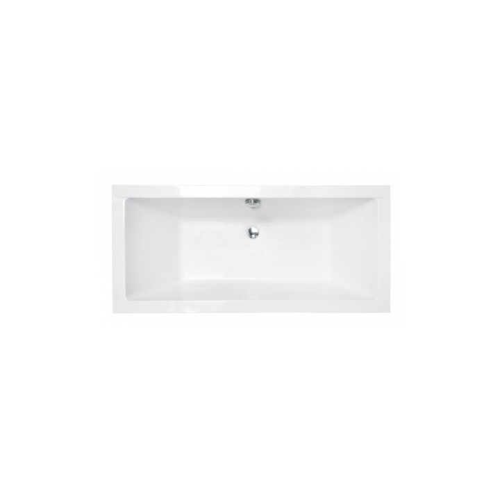 Badewanne rechteckig Besco Modern Slim, 140x70cm, Acryl-, weiß