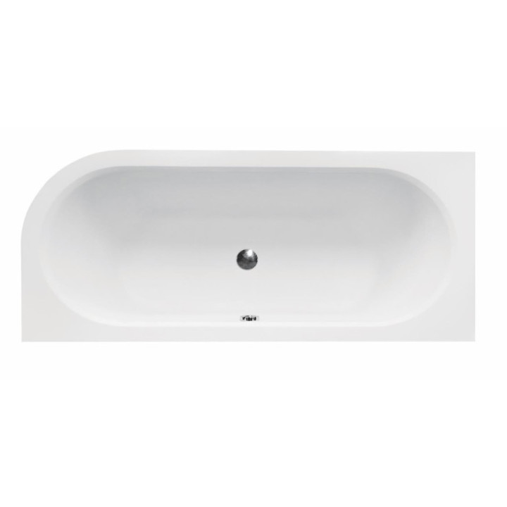 Asymmetrische badewanne Besco Avita, 160x75cm, Version links, Acryl-, weiß