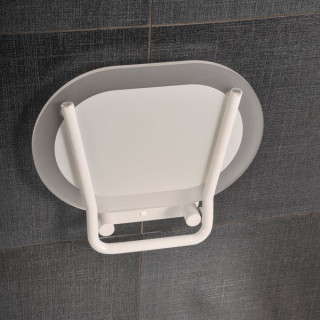 Sitz Dusch- Ravak Ovo Chrome Clear, 41x37,5cm, Falt-, weiß