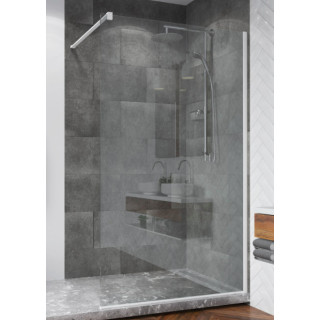 Scianka freistehend Walk-in Sanswiss Easy STR4P, 140x200cm, weißes Profil