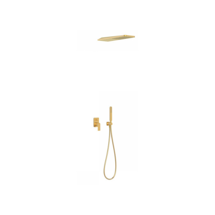 Dusch-set Tres Loft Colors, mit Unterputzarmatur, golden matt