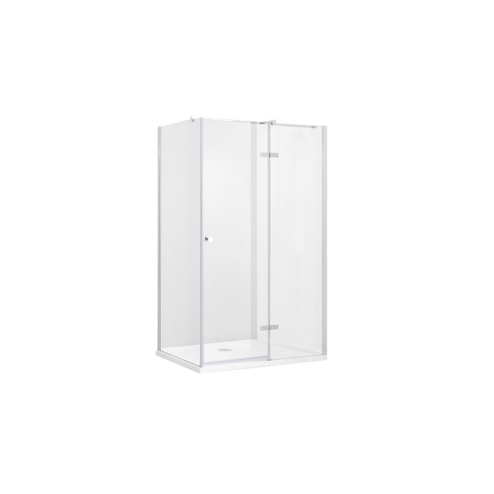 Duschkabine rechteckig Besco Viva 195, 120x90cm, rechts, Glas transparent, profil Chrom