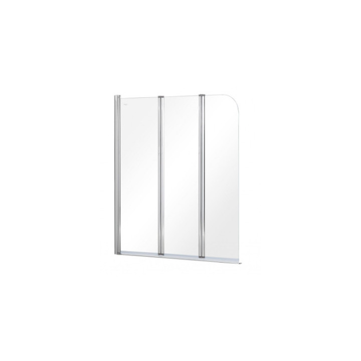 Parawan nawannowy Besco Prime 2, 90x140cm, 2-skrzydłowy, Glas transparent, profil Chrom