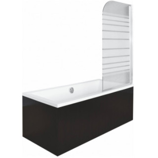Parawan nawannowy Besco Prime 1, 70x140cm, 1-skrzydłowy, Glas transparent, profil Chrom