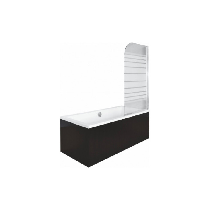 Parawan nawannowy Besco Prime 1, 70x140cm, 1-skrzydłowy, Glas transparent, profil Chrom