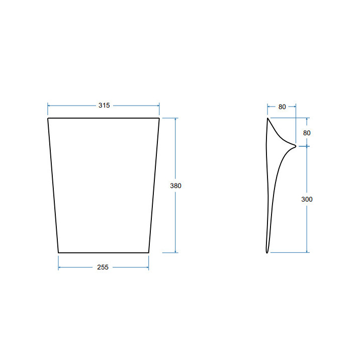 Kopfstütze Besco Classic, 18,5x14,5cm, weiß