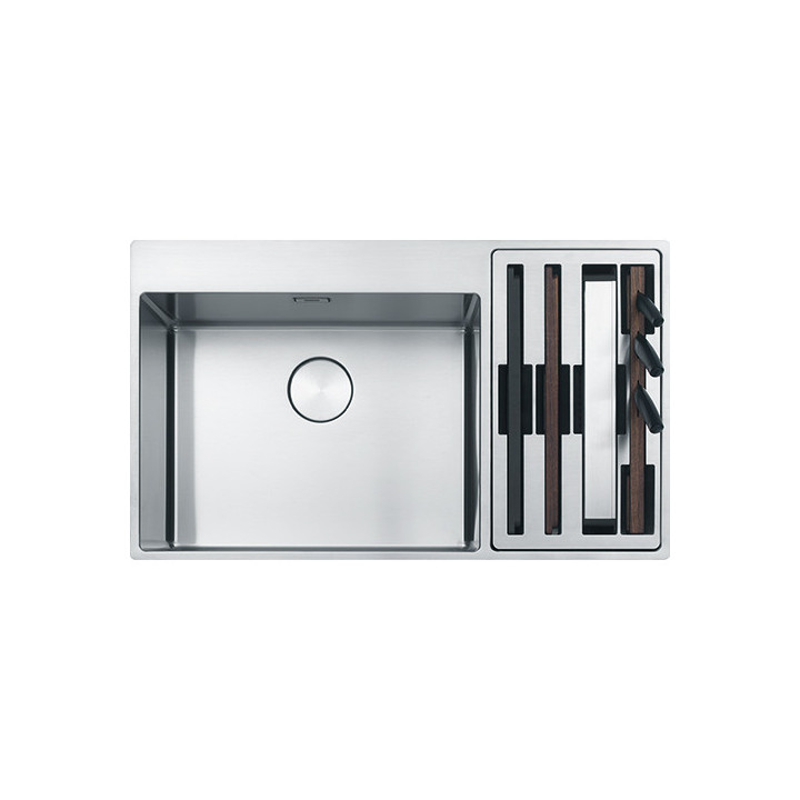 Zlewozmywak wbudowywany Franke Box Center BWX 220-54-27, Zubehör rechts stronie, 86x51cm, Edelstahl