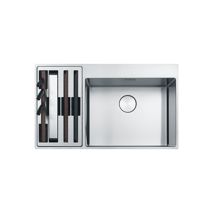 Zlewozmywak wbudowywany Franke Box Center BWX 220-54-27, Zubehör rechts stronie, 86x51cm, Edelstahl