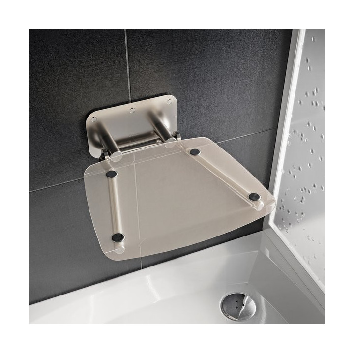 Sitz Dusch- Ravak OVO-P II Clear, 41x35cm, Falt-, nierdzewny