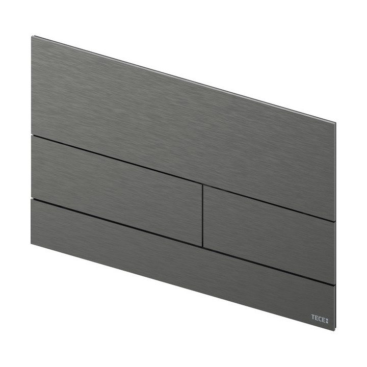Spültaste TECEsquare II, metalowy, powłoka PVD, schwarz gebürstetes Chrom