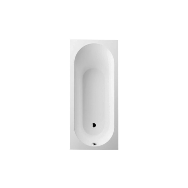 Badewanne rechteckig Villeroy&Boch Oberon, 160x75 cm mit Füßen, weiß Alpin