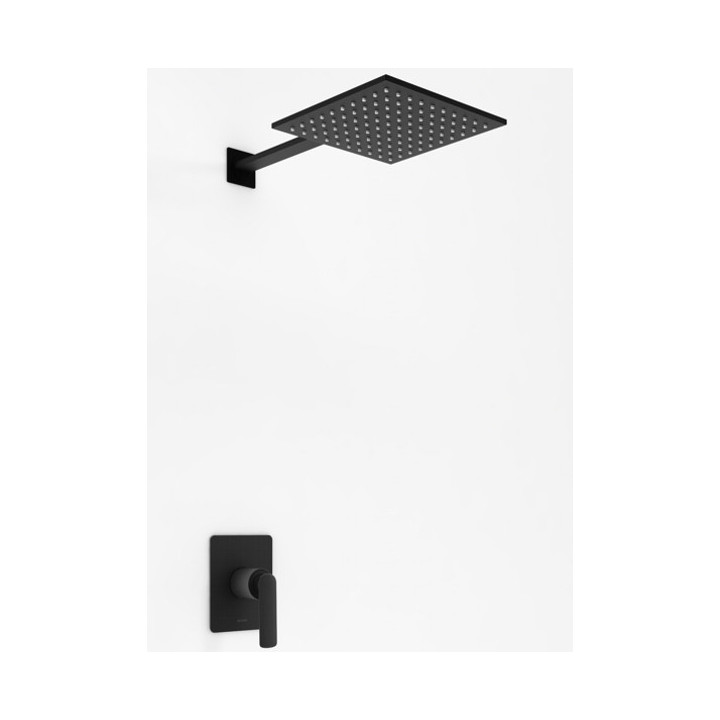 Unterputz Dusch-Set Kohlman Experience, mit Kopfbrause okrągłą 25cm, 1 wyjście wody, schwarz matt