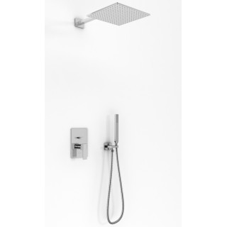 Dusch-set Kohlman Axis, Unterputz, quadratisch Kopfbrause 25cm, 2 wyjścia wody, Chrom