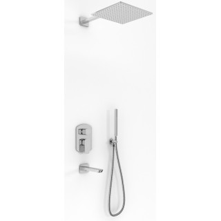 Dusch-set Kohlman Foxal, Unterputz, Armatur thermostatisch, quadratisch Kopfbrause 20cm, 2 wyjścia wody, Chrom