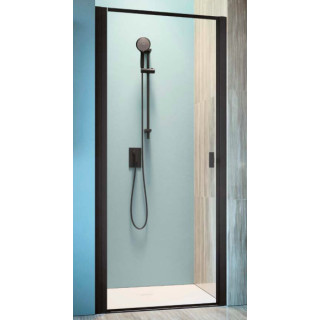 Front für Duschkabine Radaway Nes 8 Black KDS I 140,  Tür links, Glas transparent, 1400x2000mm, schwarz profil