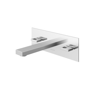 Waschtischarmatur Kohlman Excelent, Unterputz, mit 2 Haltern, Auslauf 20cm, Chrom