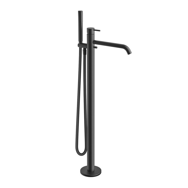 Wannenarmatur mit 4 anschlüssen Vema Maira, stehend, Auslauf 155mm, mit Brauseset, Chrom