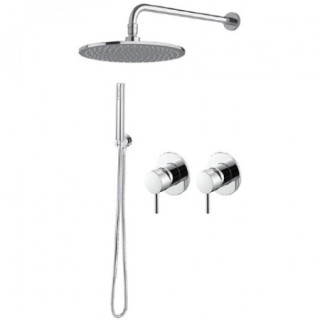 Dusch-set Vema Maira, Unterputz, 2 wyjścia wody, Kopfbrause rund 20cm, Chrom