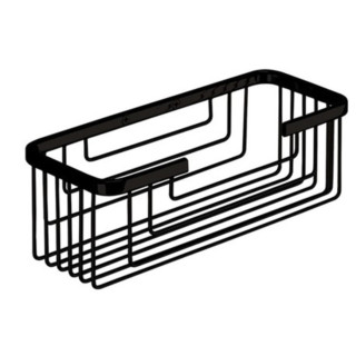 Kleiner korb łazienkowy Gedy Hotel, 25x10cm, rostfreier Stahl, schwarz matt